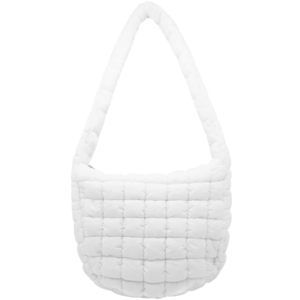 Puffer Carryall Tote Bag Quilted Shoulder Bag Travel C :O